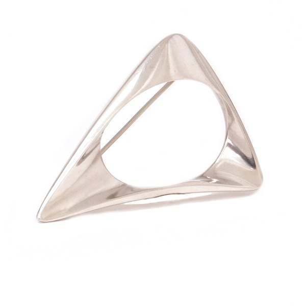 Georg Jensen broche i sterlingsølv #375 af Henning Koppel. Mål: 5,7x4,1cm